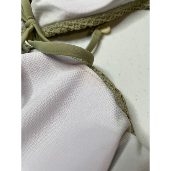 ZAFUL Women's Triangle Bikini Multiway Fishnet Tie Side Bandeau Halter, M - Picture 5 of 5